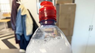 Hard water test in plastic bottle