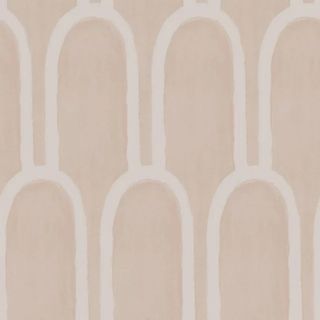 plaster pink graphic wallpaper with curved blurred lines