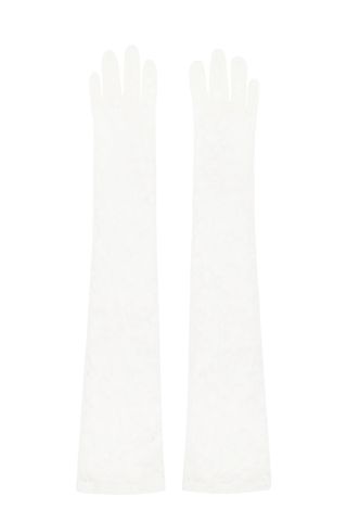 Ssense Exclusive White Floral Gloves