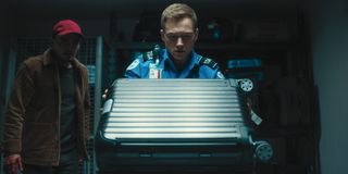 Taron Egerton as airport worker Ethan in Carry-On.