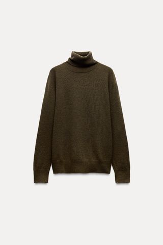 Basic 100% Wool High Collar Sweater