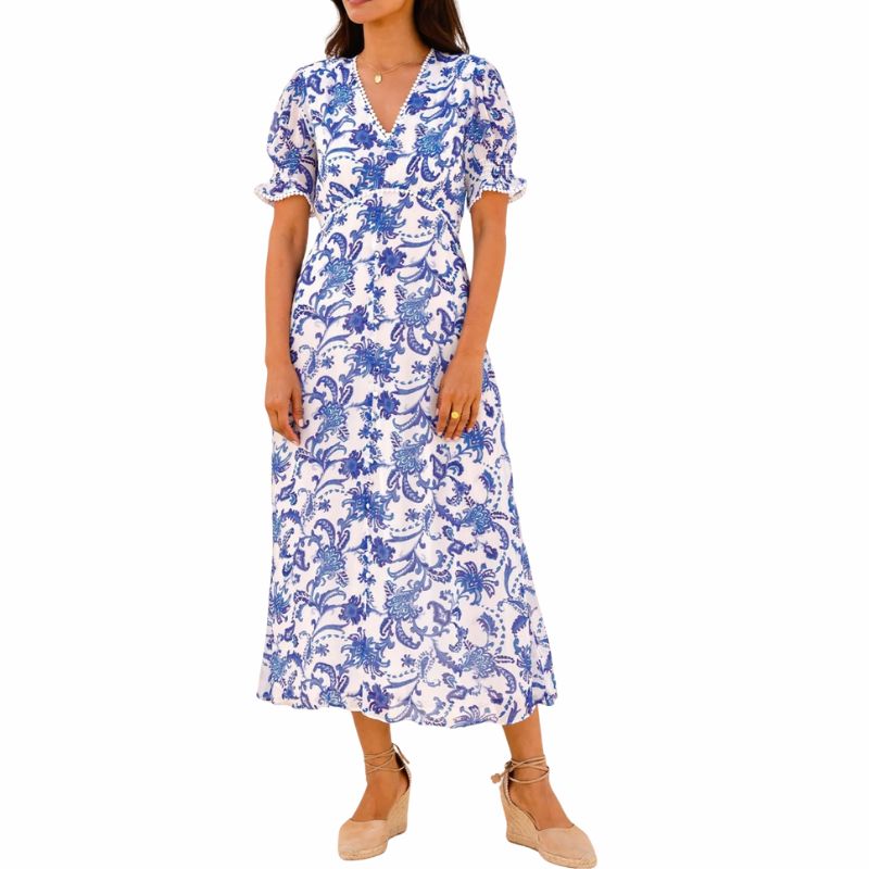 Image of blue floral dress