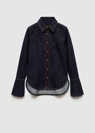 Denim Shirt With Seams