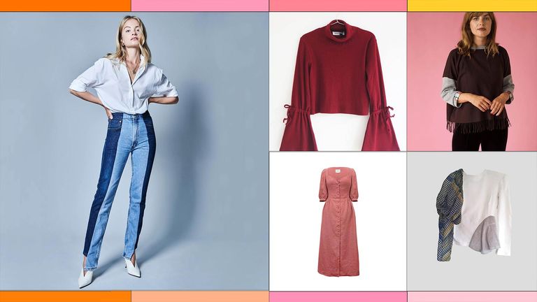 Best upcycled fashion brands from left to right E.L.V Denim / Oh Seven Days / Antiform / Gaala / Fanfare