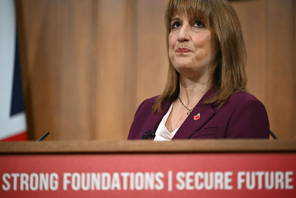 Chancellor of the Exchequer Rachel Reeves delivers a speech in the media briefing room of 9 Downing Street, ahead of the forthcoming Budget
