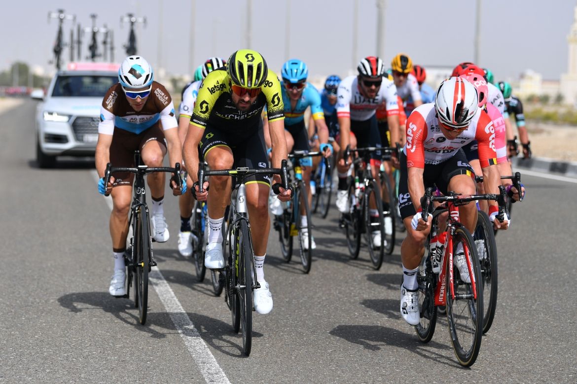 Mitchelton-Scott's Sam Bewley was another rider to make the split