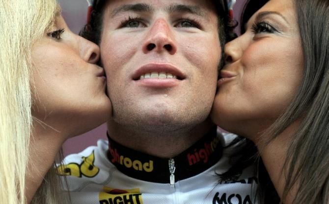 On the podium at the 2008 Giro d'Italia
