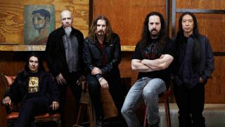 Dream Theater in a recording studio