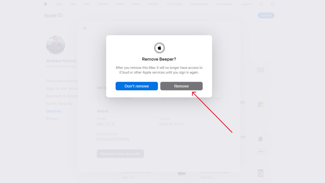 How to remove devices from your Apple ID