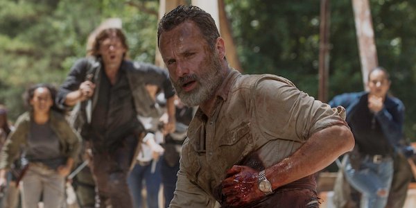 rick bleeding for his last walking dead episode