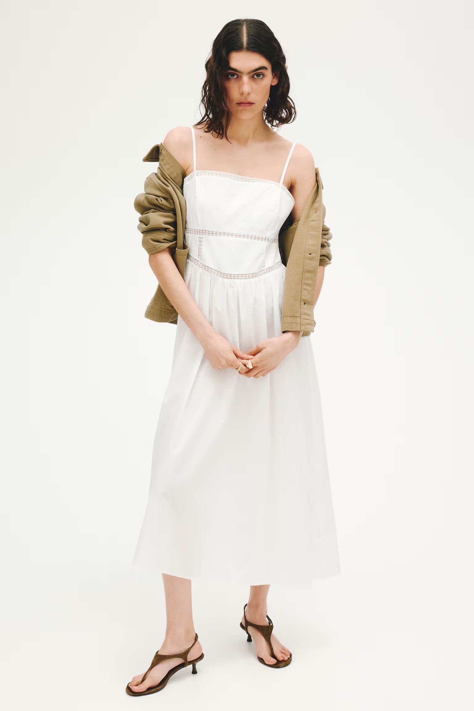 H&amp;amp;M, Tie-Strap Cotton Dress