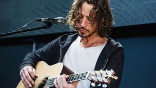 Chris Cornell of Soundgarden performs an acoustic set hosted by 99.9 KISW at Aston Manor on April 10, 2013 in Seattle, Washington.