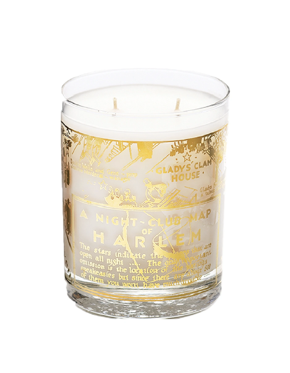 Harlem Candle Co. 22K Gold Speakeasy Cocktail Glass Luxury Candle