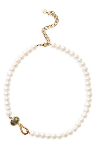 Chan Luu 18K-Gold-Plated, Labradorite & Freshwater Pearl Necklace