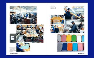 Pages from book, Made in London, featuring the London factory of Kaymet, maker of aluminium trays