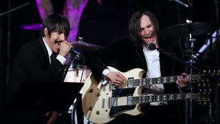 Anthony Kiedis (left) and Josh Klinghoffer of the Red Hot Chili Peppers perform onstage at the Whole Child International's Inaugural Gala at the Regent Beverly Wilshire Hotel on October 26, 2017 in Beverly Hills, California