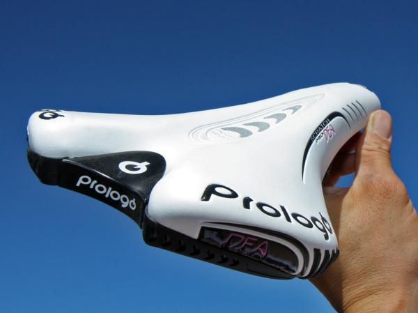 The new Prologo Scratch Dea saddle is similar in concept to the standard Scratch Pro but with reduced length and greater width to better accommodate female anatomy.