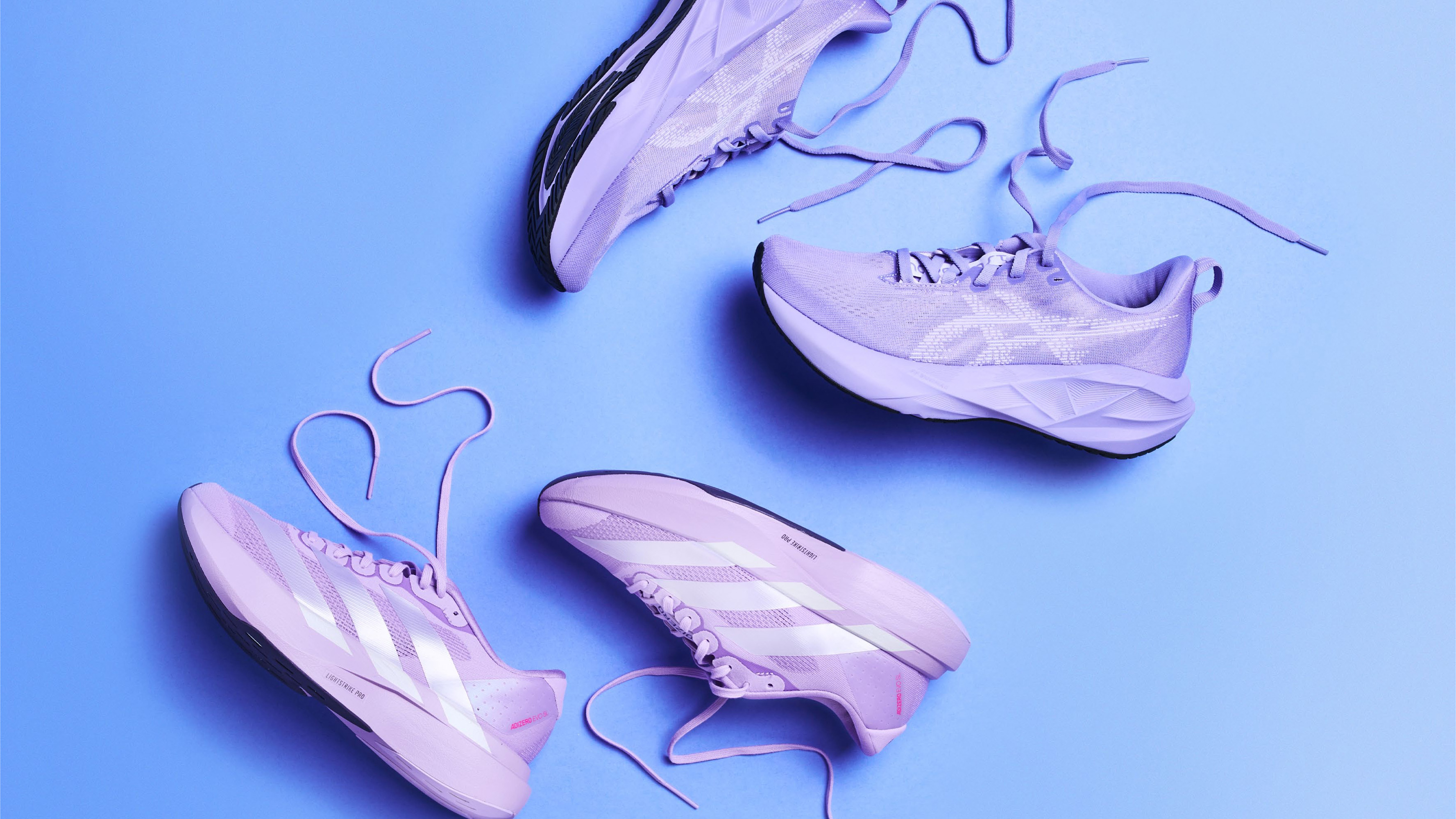 A selection of running trainers