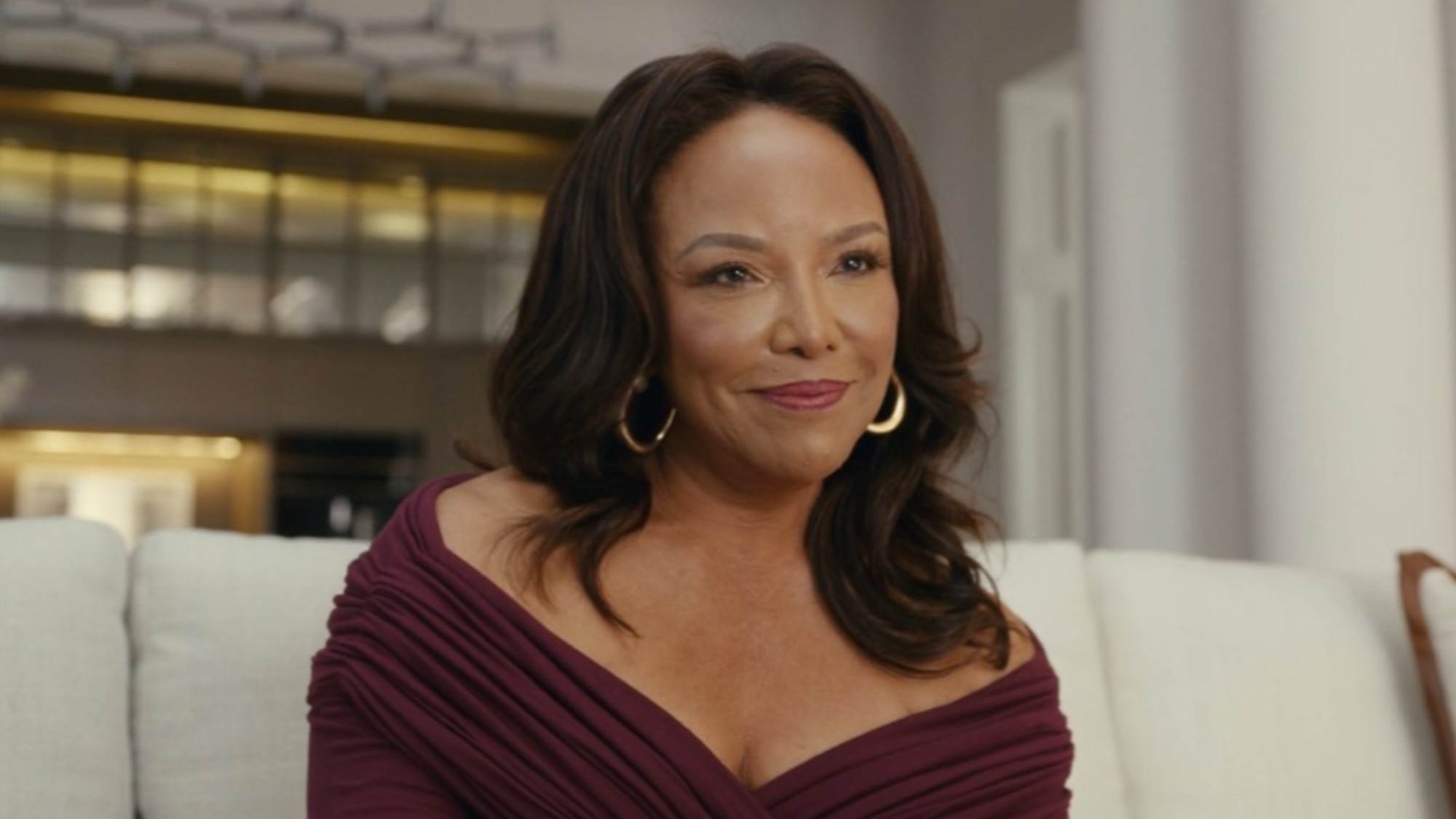 Lynn Whitfield half smiling in Strung.