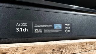 Sony HT-A3000 Soundbar mounted under tv