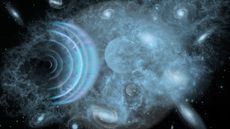 A conceptual image showing the Big Bang and the beginning of the universe.