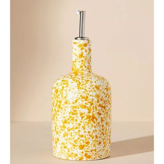 Yellow splatter design olive oil dispenser 