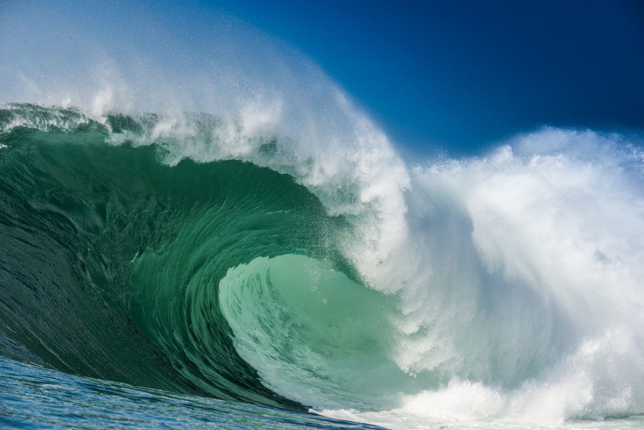 Perfect Extreme Massive big waves of the North Atlantic Ocean