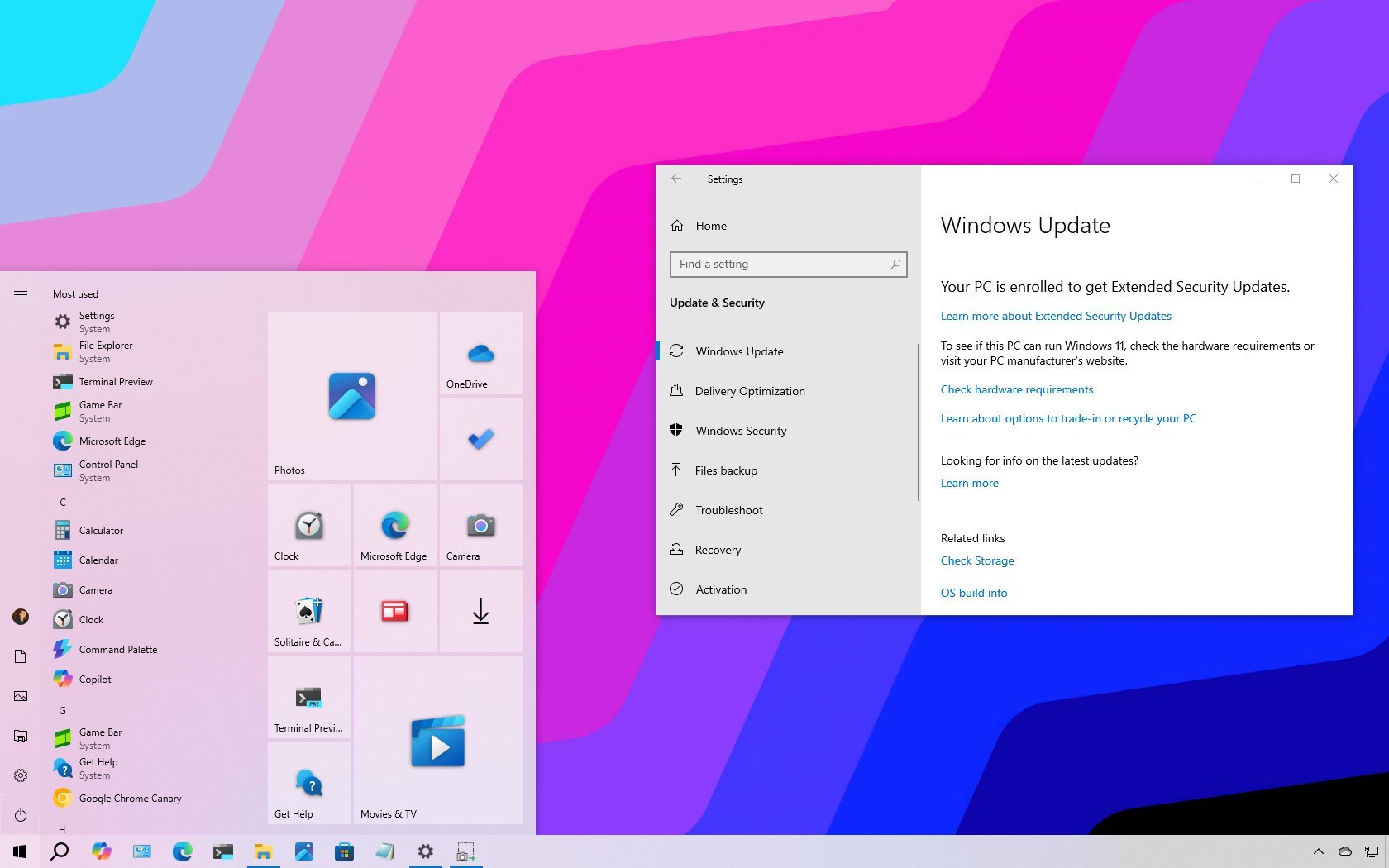 Windows 10 ESU enrolled