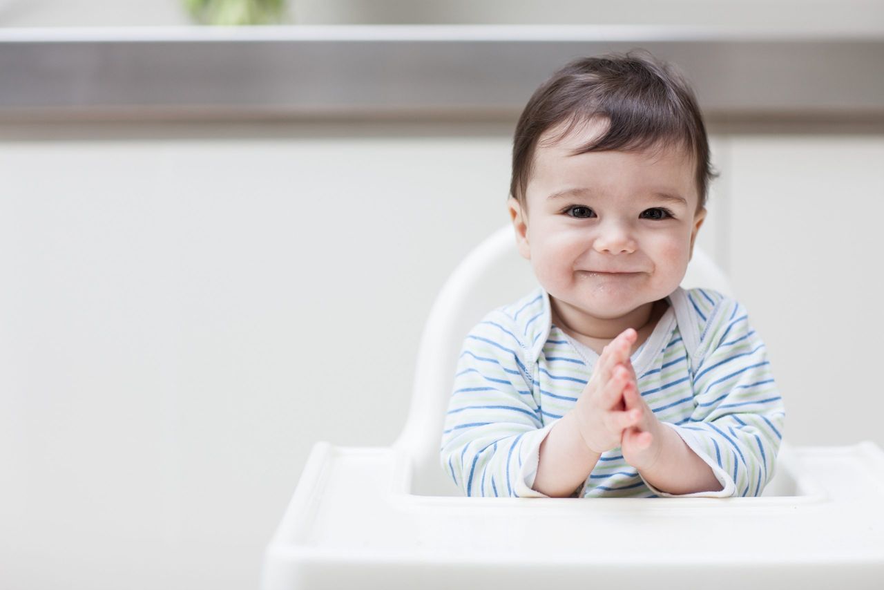 baby in high chair