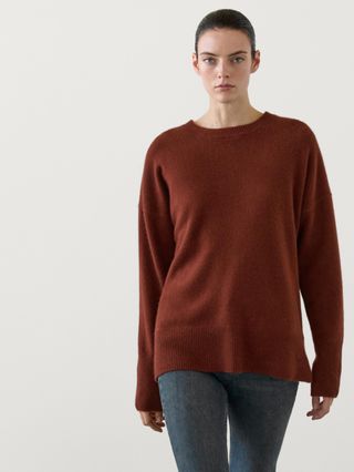 Massimo Dutti 100% cashmere oversize knit sweater