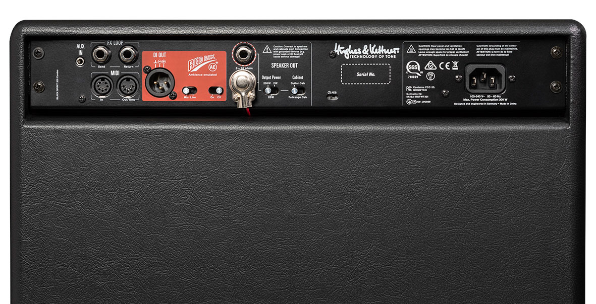 Hughes & Kettner Black Spirit 200 back panel