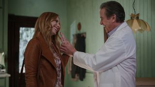 Mel Menroe shows off her engagement ring to Doctor Mullins in Virgin River season 4