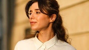 Beautiful woman with brown hair