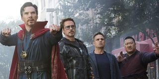 Doctor Strange Iron Man Hulk Wong in Avengers Infinity War