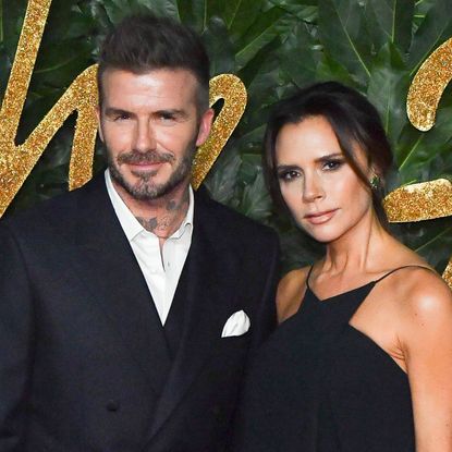 David and Victoria Beckham at the Fashion Awards in 2018