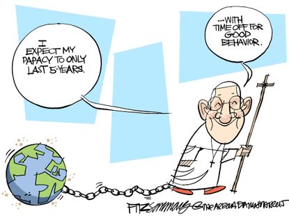 Editorial cartoon world Pope religion