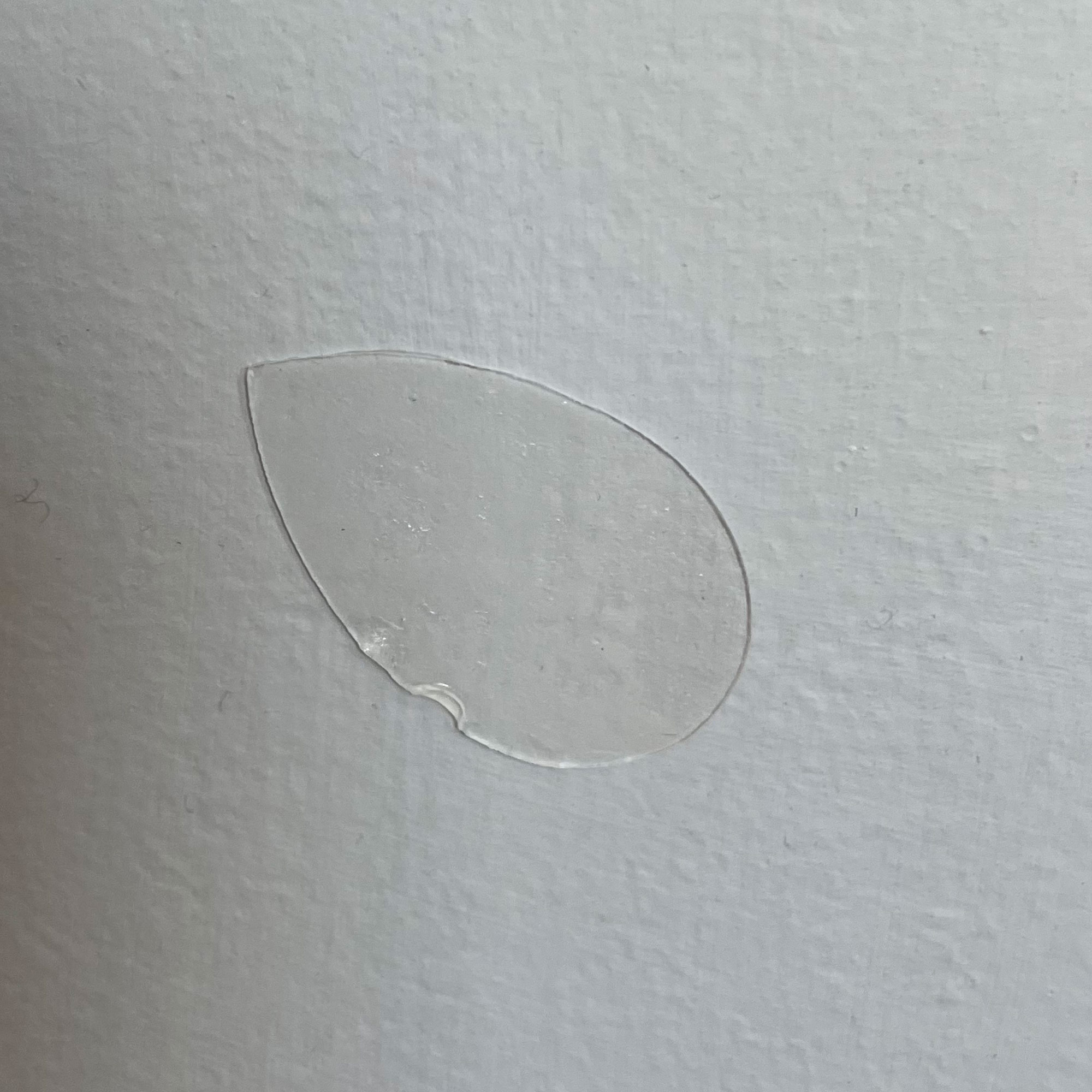 Close up of self-adhesive leaf shaped sticker on wall