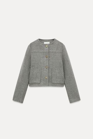 Round Neck Short Jacket