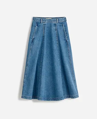 Madewell, Midirock aus Denim „Circle“ in Java Wash