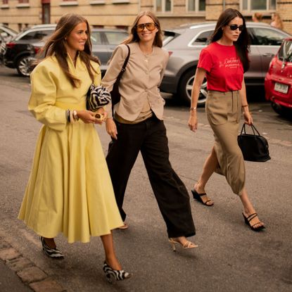 a collage of women at copenhagen fashion week