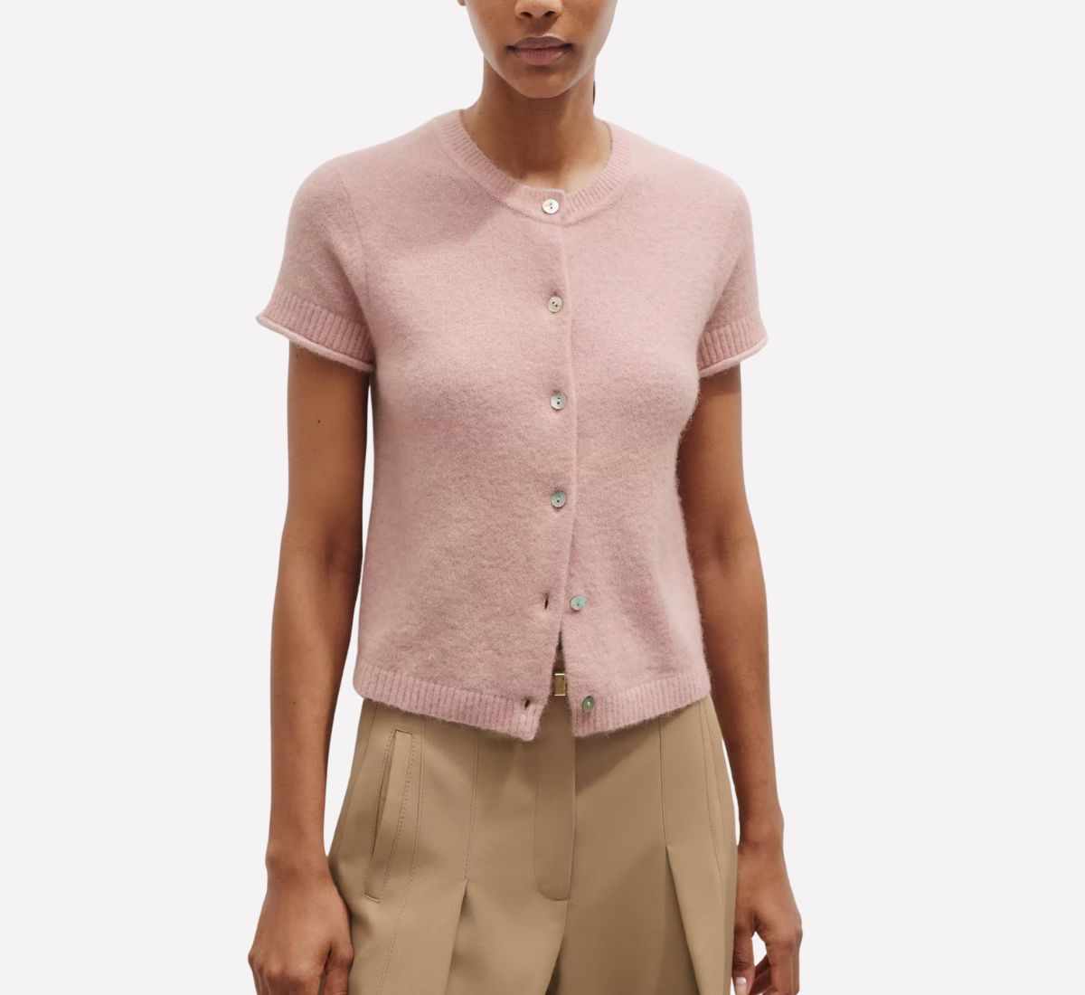 Image of pink knitted vest