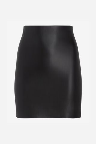 Express Super High Waisted Faux Leather Mini Skirt
