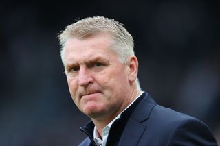 Dean Smith, manager of Leicester City, during the Premier League match between Newcastle United and Leicester City at St. James Park on May 22, 2023 in Newcastle upon Tyne, England. (Photo by James Gill - Danehouse/Getty Images) Aston Villa