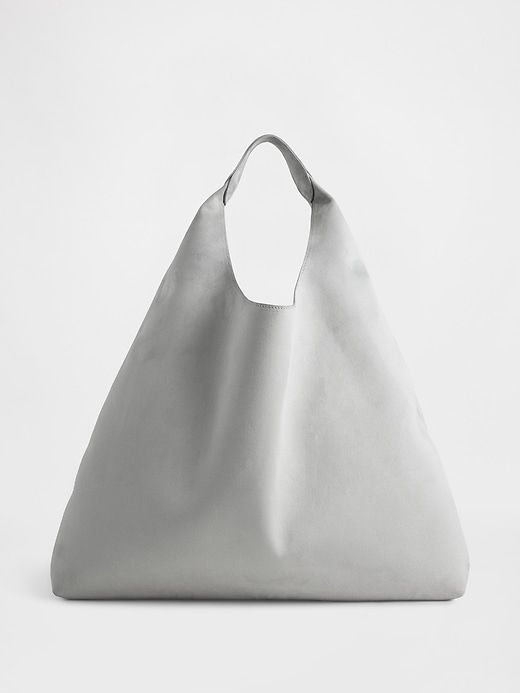 Vegan Suede Slouchy Tote Bag