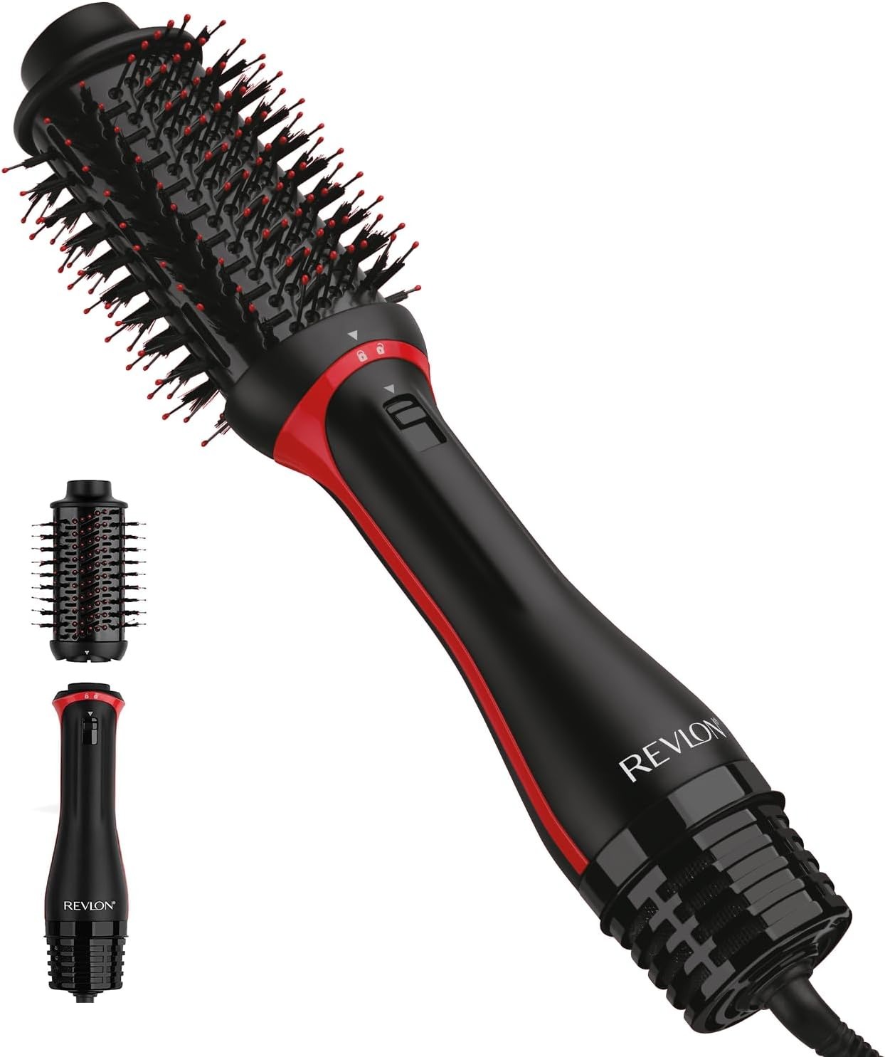 REVLON, Revlon One-Step Volumizer Plus Hair Dryer and Styler, Enhanced Motor for Less Frizz, More Shine, and Reduced Heat Damage for Salon Style Round Brush for Blowout, Black (amazon Exclusive)