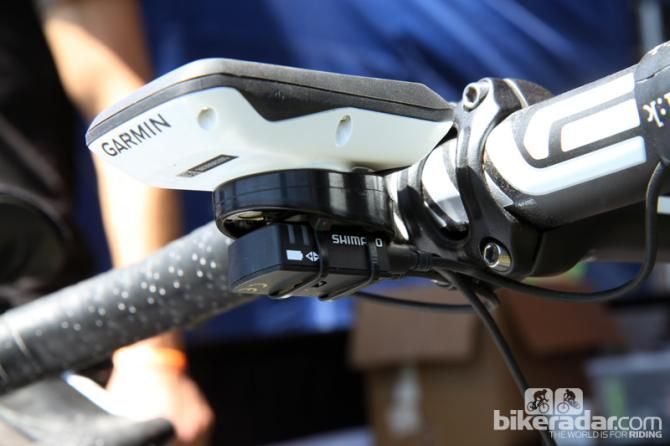 Junction boxes for Shimano or Campagnolo electronic drivetrains can be mounted underneath Tate Labs' new Bar Fly 2.0.