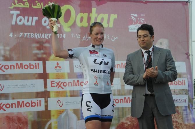 Kirsten Wild (Liv-Shimano) in the points jersey
