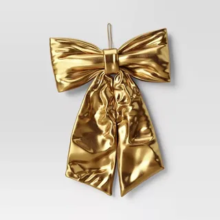 Large Single Christmas Decorative Bow Gold - Wondershop™​​​​​​​