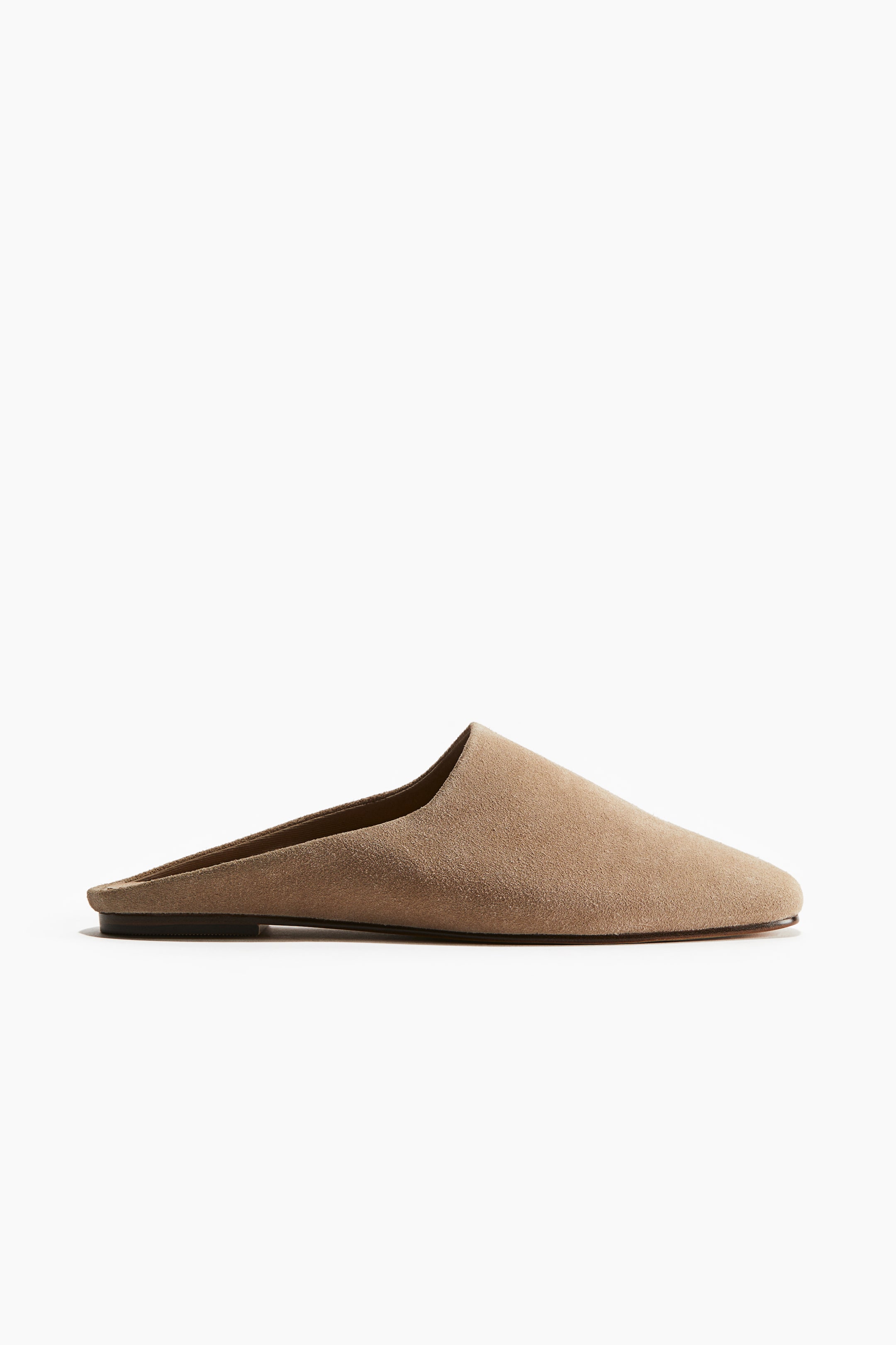 Suede Mules - Beige