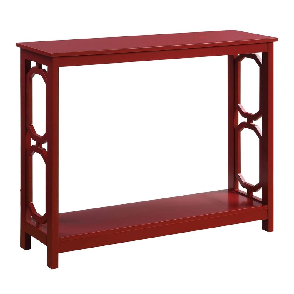 Convenience Concepts Omega Console Table, Cranberry Red
